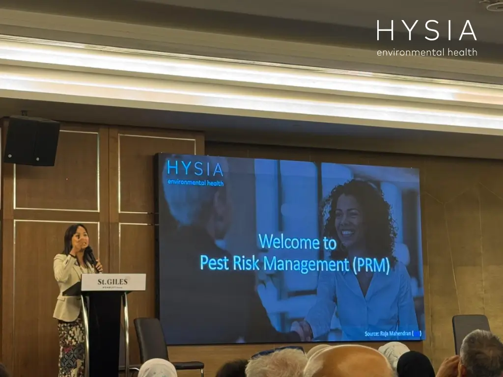 Jo Lynn Teh BCE Director at HYSIA Singapore presenting pest risk management at FAOPMA 2025